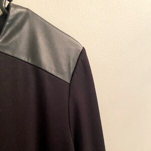 Leather shoulder black dress Dressbarn 16